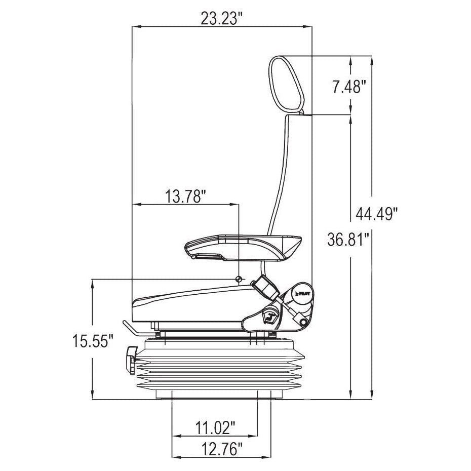 Heavy Duty Mechanical Suspension Seat  by Pilot