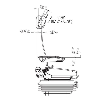 Heavy Duty Mechanical Suspension Seat  by Pilot