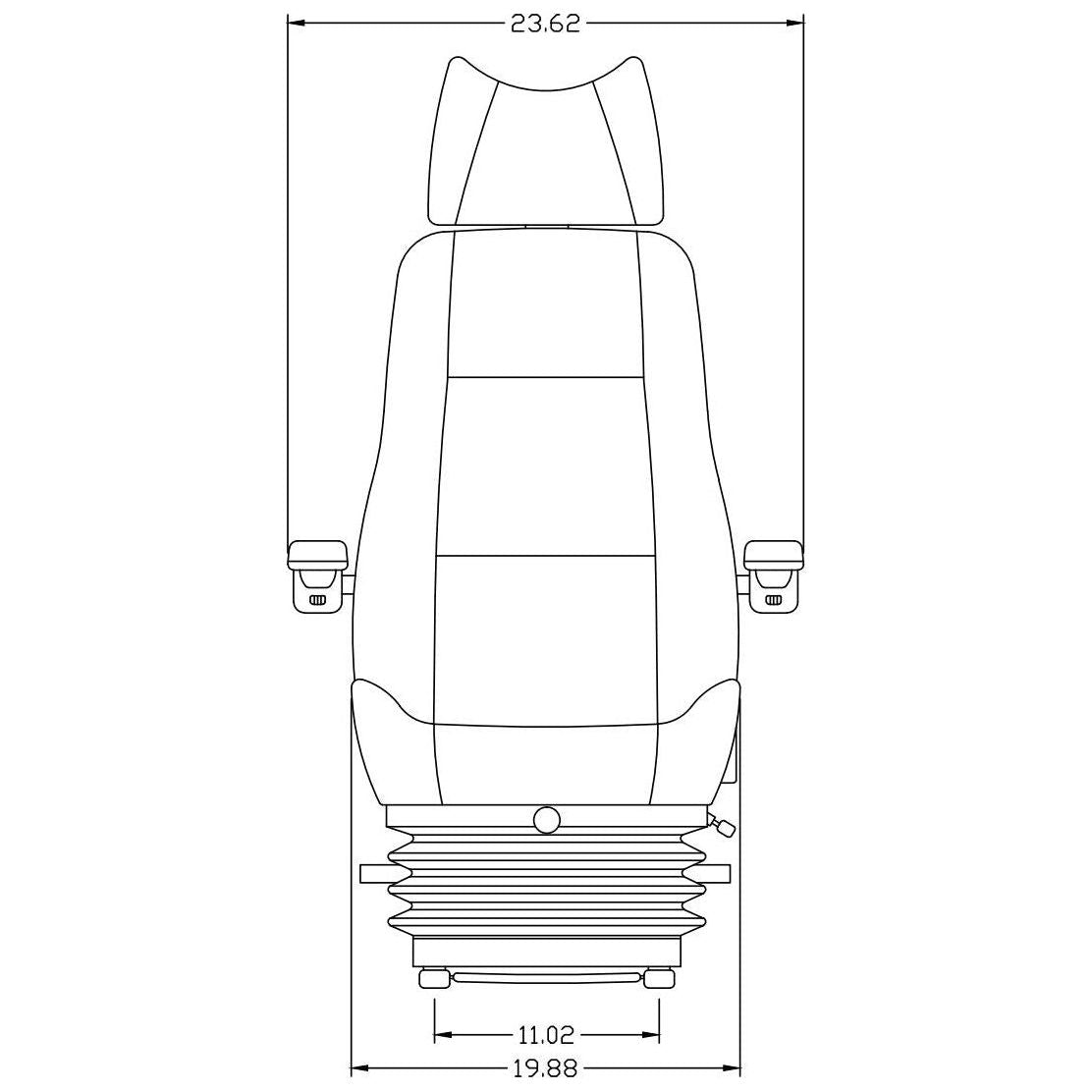 Heavy Duty Excavator / Dump Truck Seat w/ Suspension