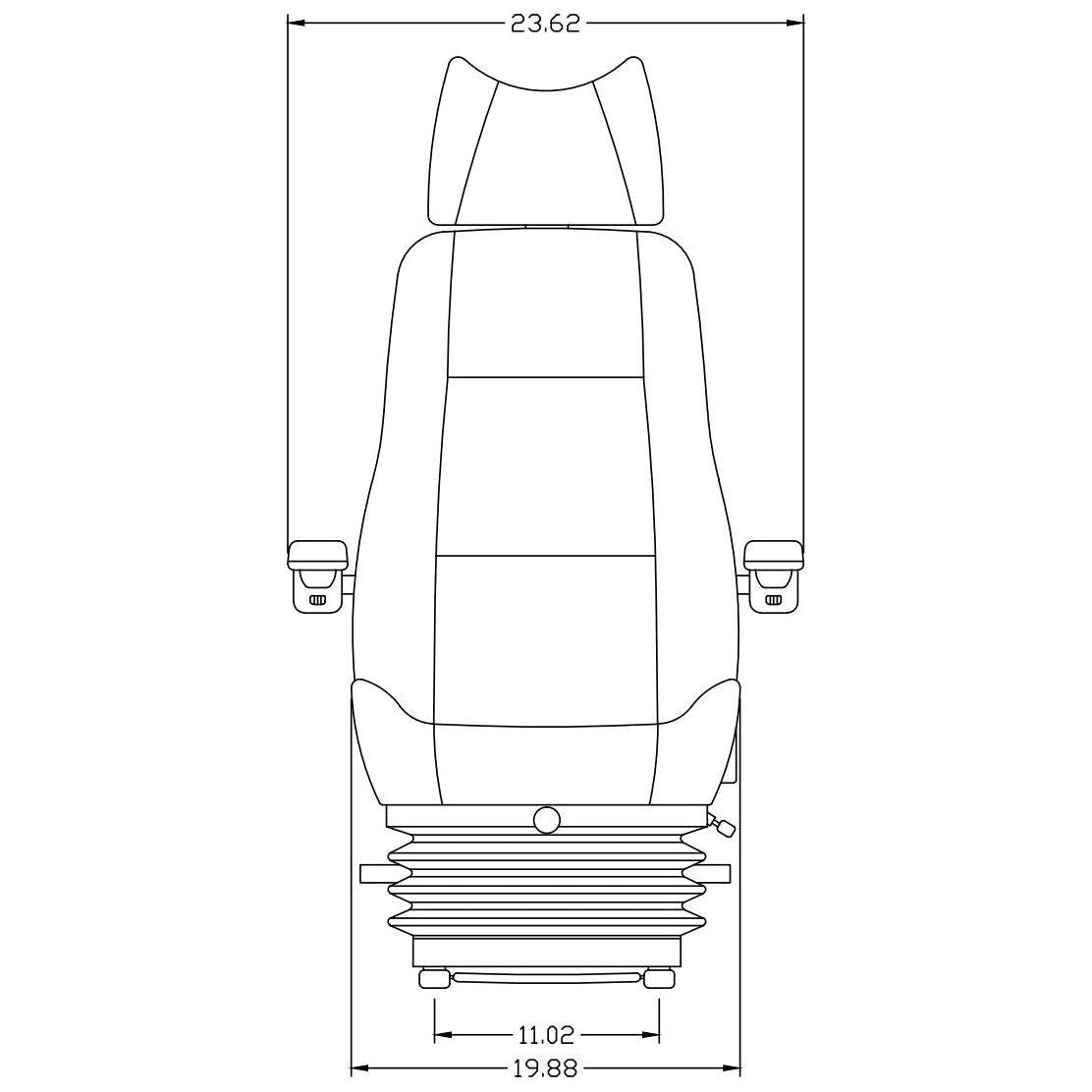 Heavy Duty Excavator / Grader / Dump Truck Seat w/ Suspension