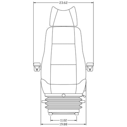 Heavy Duty Excavator / Grader / Dump Truck Seat w/ Suspension