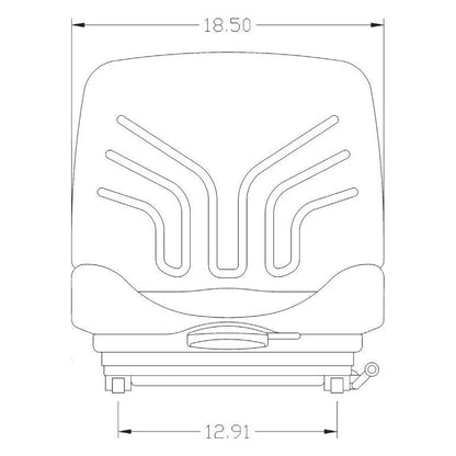 Tractor Seat for Skid Steer, Mowers, Cranes, Rollers, Excavators w/ Suspension