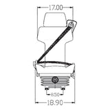 Scoop Tram, Boring Rig, Crane, Mucker, Excavator Seat w/ Suspension