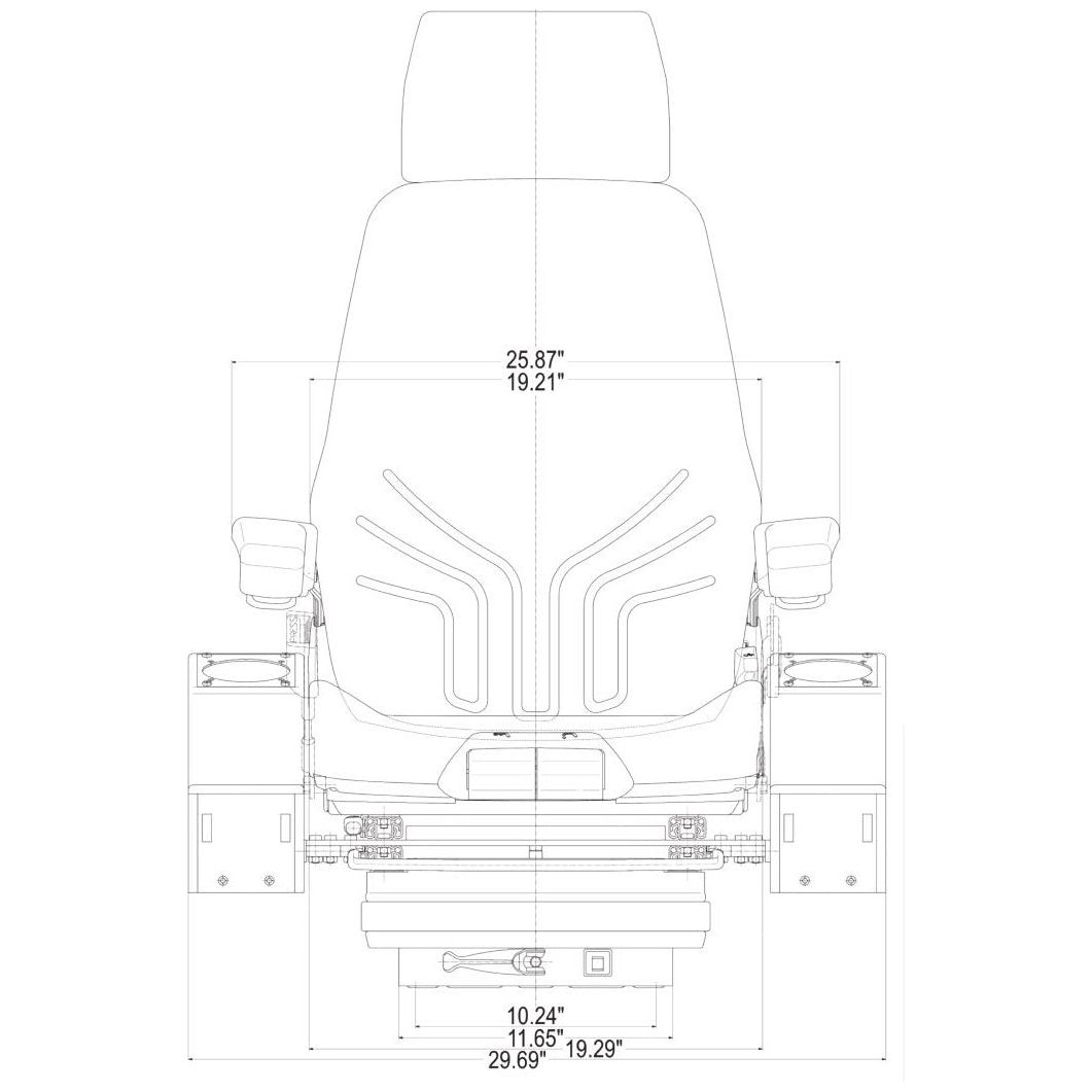 Excavator / Tractor Seat w/ Pods & Suspension