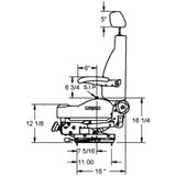 Construction Equipment Air Suspension Seat w/ Slides