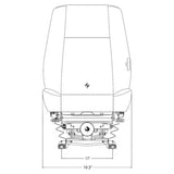 Tractor Wheel Loader Excavator Seat w/ Suspension