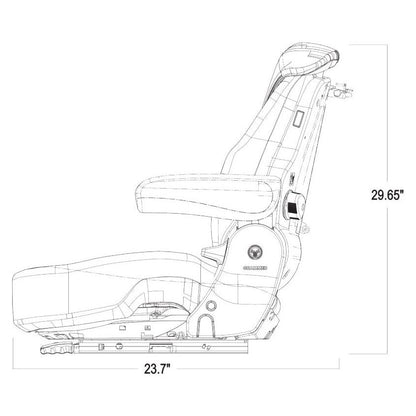 741 Fabric Seat Replacement for Grammer