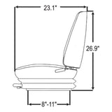 Excavator / Compactor / Loader Seat w/ Mechanical Suspension