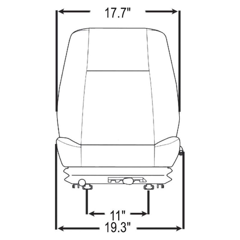 Excavator / Compactor / Loader Seat w/ Mechanical Suspension