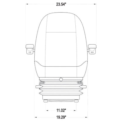 12v Heavy Duty Excavator / Scrapper, Dozer Seat w/ Air Suspension