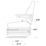 Heavy Duty Excavator / Scrapper, Dozer Seat w/ Suspension