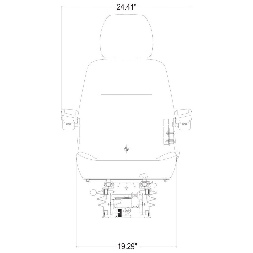 12v Air Suspension High Back Seat w/ Armrest by KAB