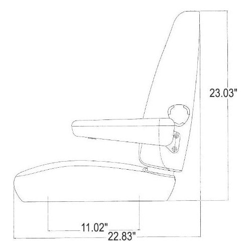 Mid Back Tractor Seat Assembly