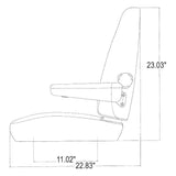 Mid Back Tractor Seat Assembly