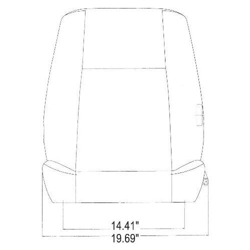 Mid Back Tractor Seat Assembly