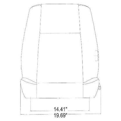 Mid Back Tractor Seat Assembly