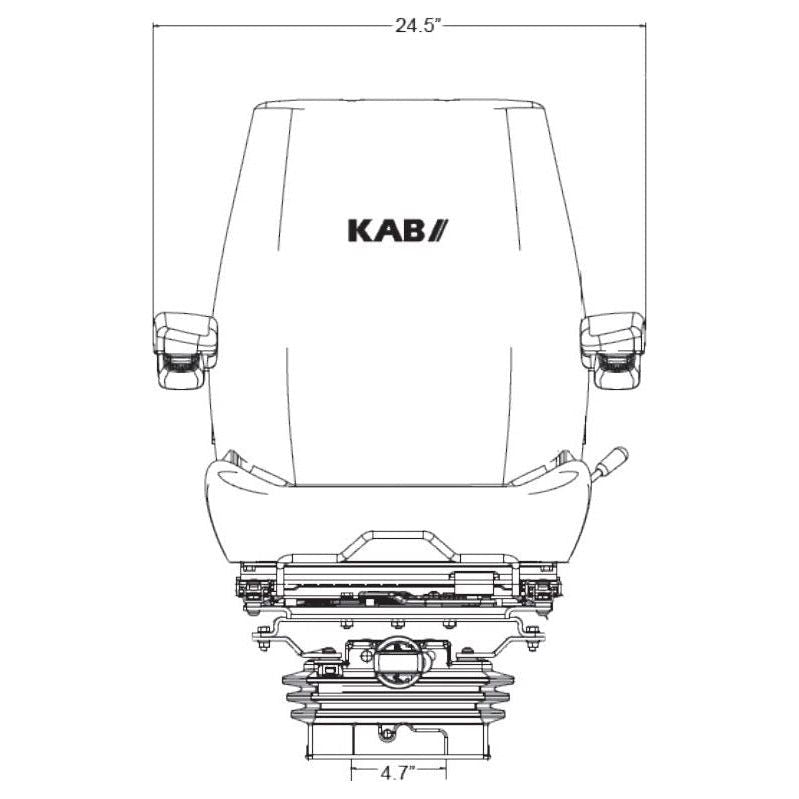 Excavator / Compactor / Loader Seat w/ Mechanical Suspension