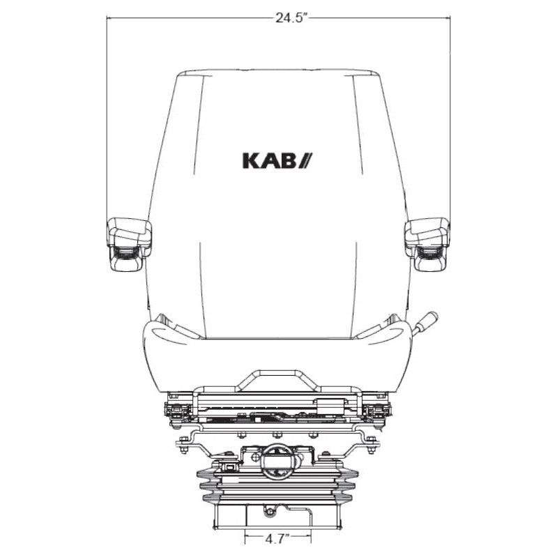 Excavator / Compactor / Loader Seat w/ Mechanical Suspension