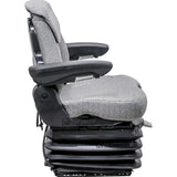 12v Heavy Duty Tractor Excavator Backhoe Loader Seat w/ Air Suspension