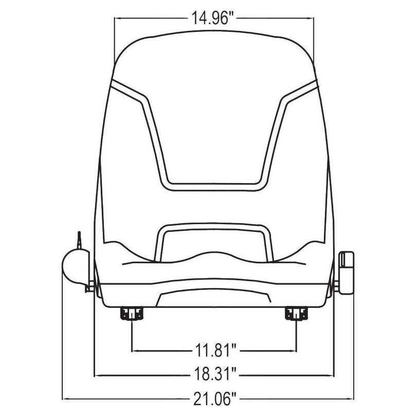 High Back Seat Assembly for Excavator / Tractor