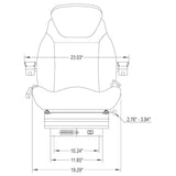 Skid Loader Compact Lawn Mower Garden Tractor Seat w/ Suspension