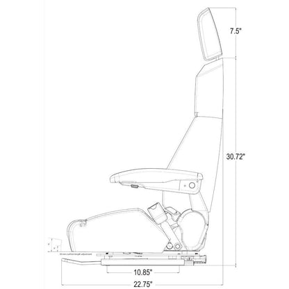 Tractor Logger Loader Excavator Seat for Caterpillar