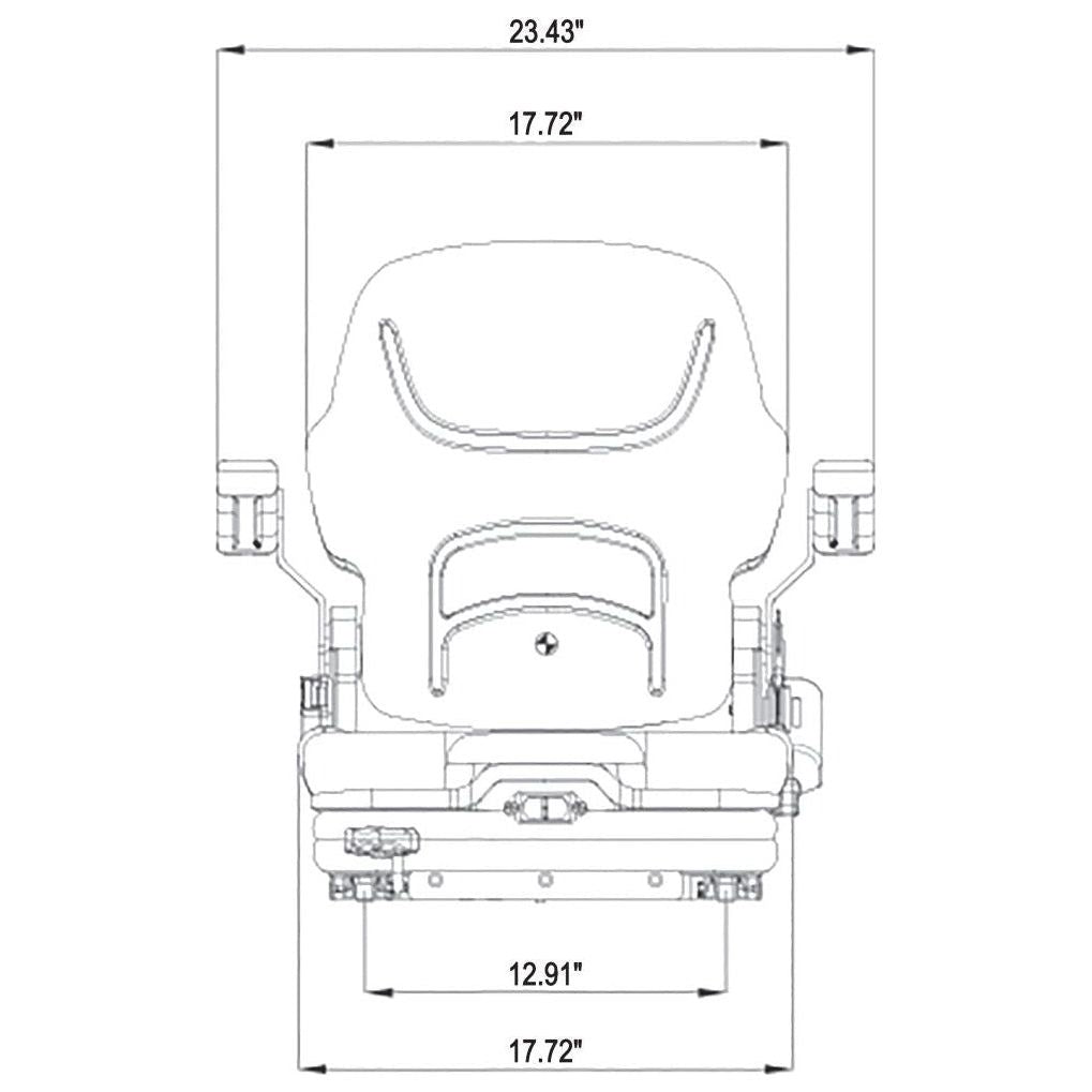 12v Skid Loader Compact Tractor Seat by Pilot