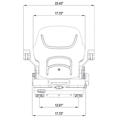 12v Skid Loader Compact Tractor Seat by Pilot