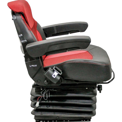 12v Heavy Duty Tractor Excavator Back Hoe Loader Seat w/ Air Suspension
