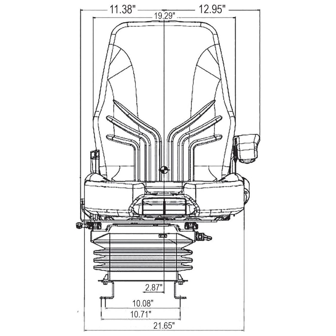 12v Air Suspension Seat for John Deere Harvester / Combine / Windrower