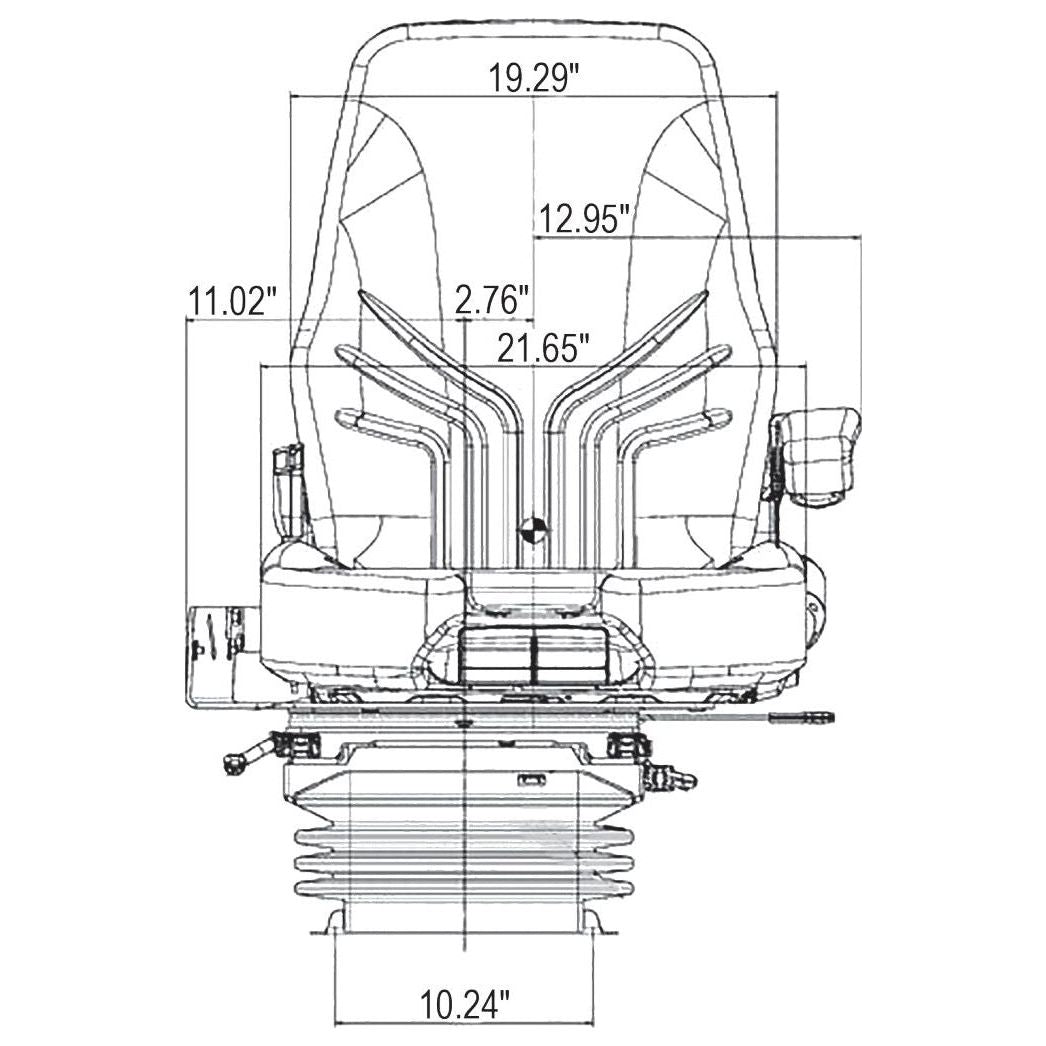 12v Air Suspension Seat for John Deere Harvester / Combine / Windrower