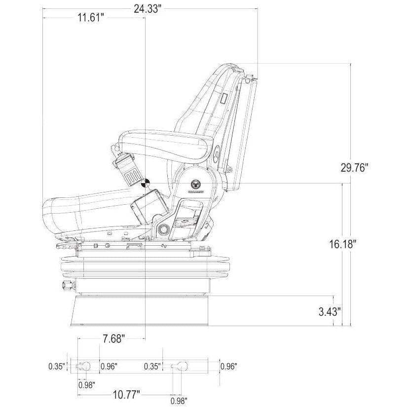 Tractor Suspension Seat for John Deere