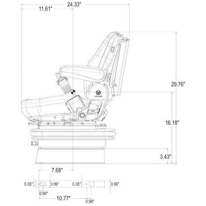 Tractor Suspension Seat for John Deere
