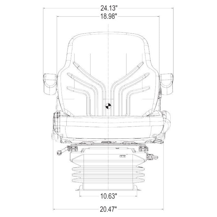 12v Tractor Seat for John Deere w/ Air Suspension