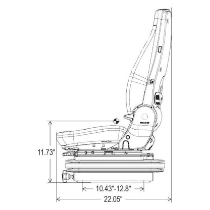 Dozer Tractor / Wheel Loader /Train Seat w/ Suspension