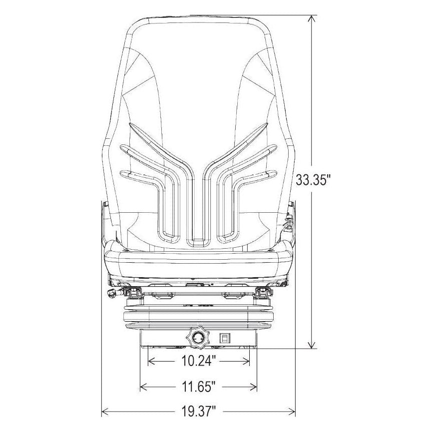 Mini Hoe Excavator / Telehandler / Tractor / Train Seat w/ Suspension