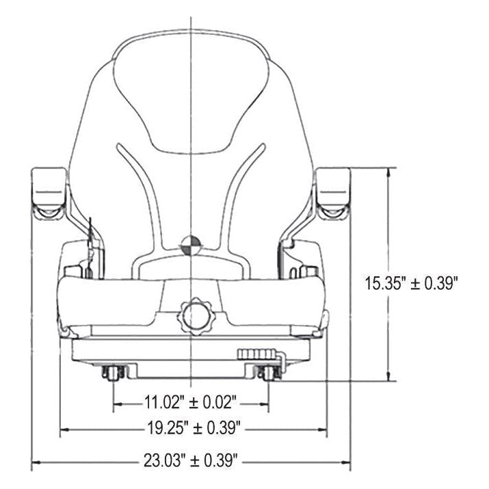 Skid Loader Fork Lift Zero Turn Lawn Mower Tractor Seat w/ Suspension