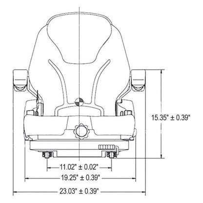Skid Loader Fork Lift Zero Turn Lawn Mower Tractor Seat w/ Suspension