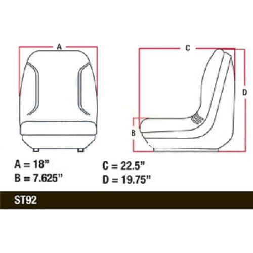 Skid Loader Tractor Seat w/ Slide Track