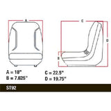 Skid Loader Tractor Seat w/ Slide Track