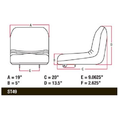 Lawn Garden Tractor Mower Seat for John Deere