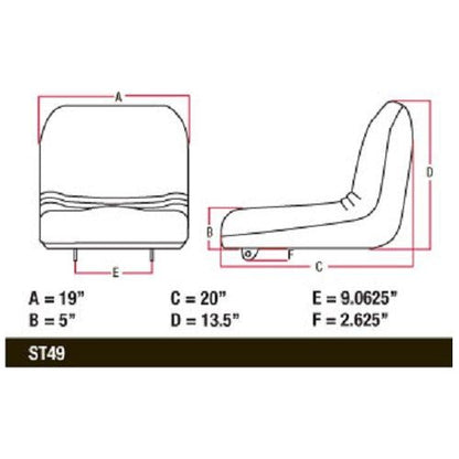 Lawn Garden Tractor Mower Seat for John Deere