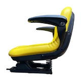 John Deere Lawn Mower Garden Tractor Flip Style Suspension Seat w/ ArmRest