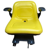 John Deere Lawn Mower Garden Tractor Flip Style Suspension Seat w/ ArmRest