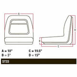 2 Gator Loader Compact Lawn Mower Garden Tractor Seat w/ Flip Bracket