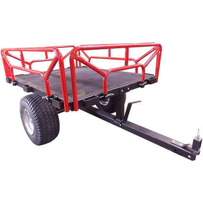 UTV / ATV - Tractor Flat Bed Trailer Cart w/ Side Rails 1000 #