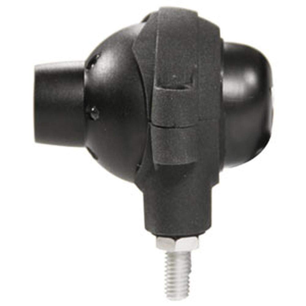 Black, compact ball swivel observation camera with adjustable mount and infrared LEDs for night vision.