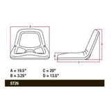 John Deere / Kubota Compact Tractor Flip Style Seat w/ Hinge