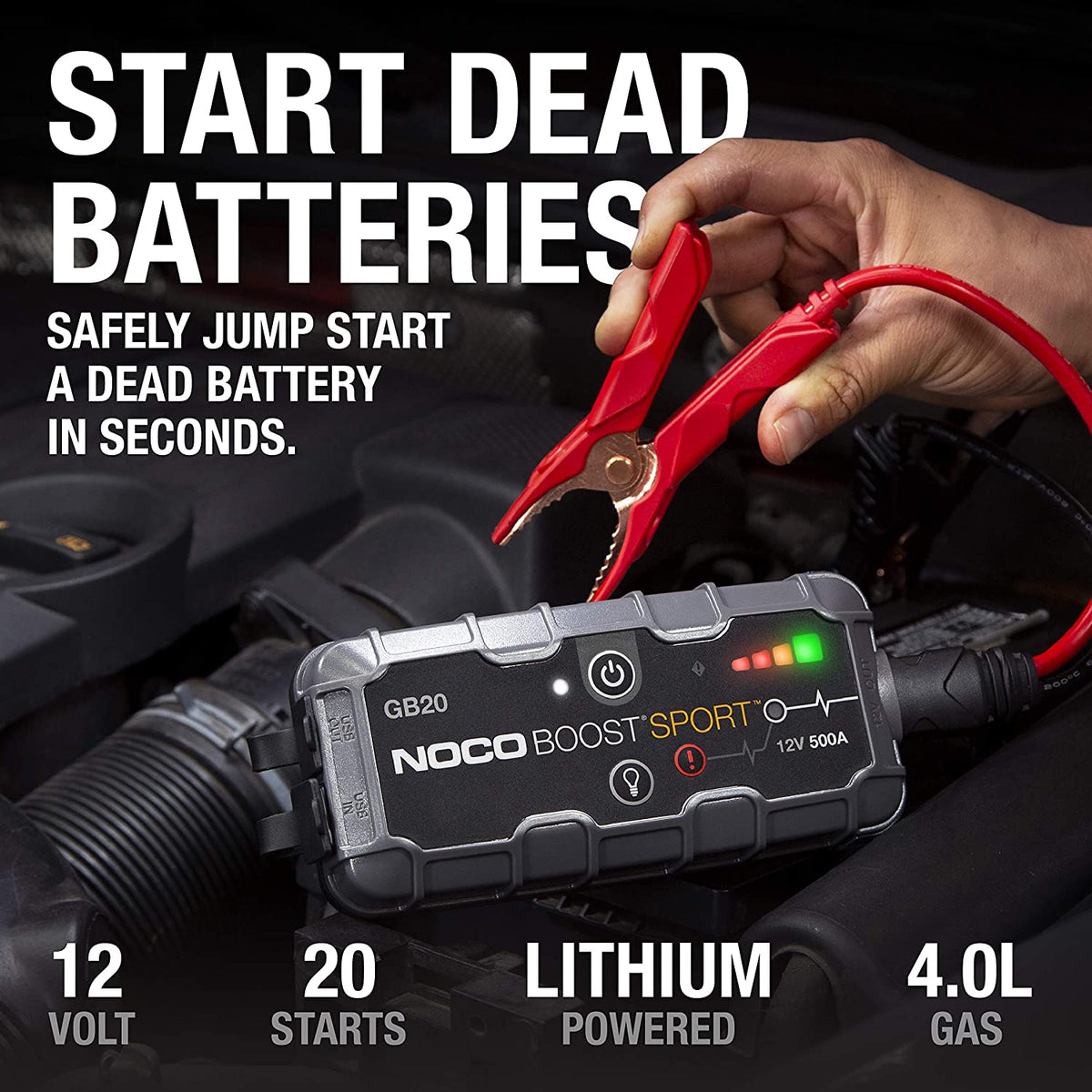 500 Amp (12v) Vehicle Tractor ATV / UTV Jump Starter Box Booster Sport Pack