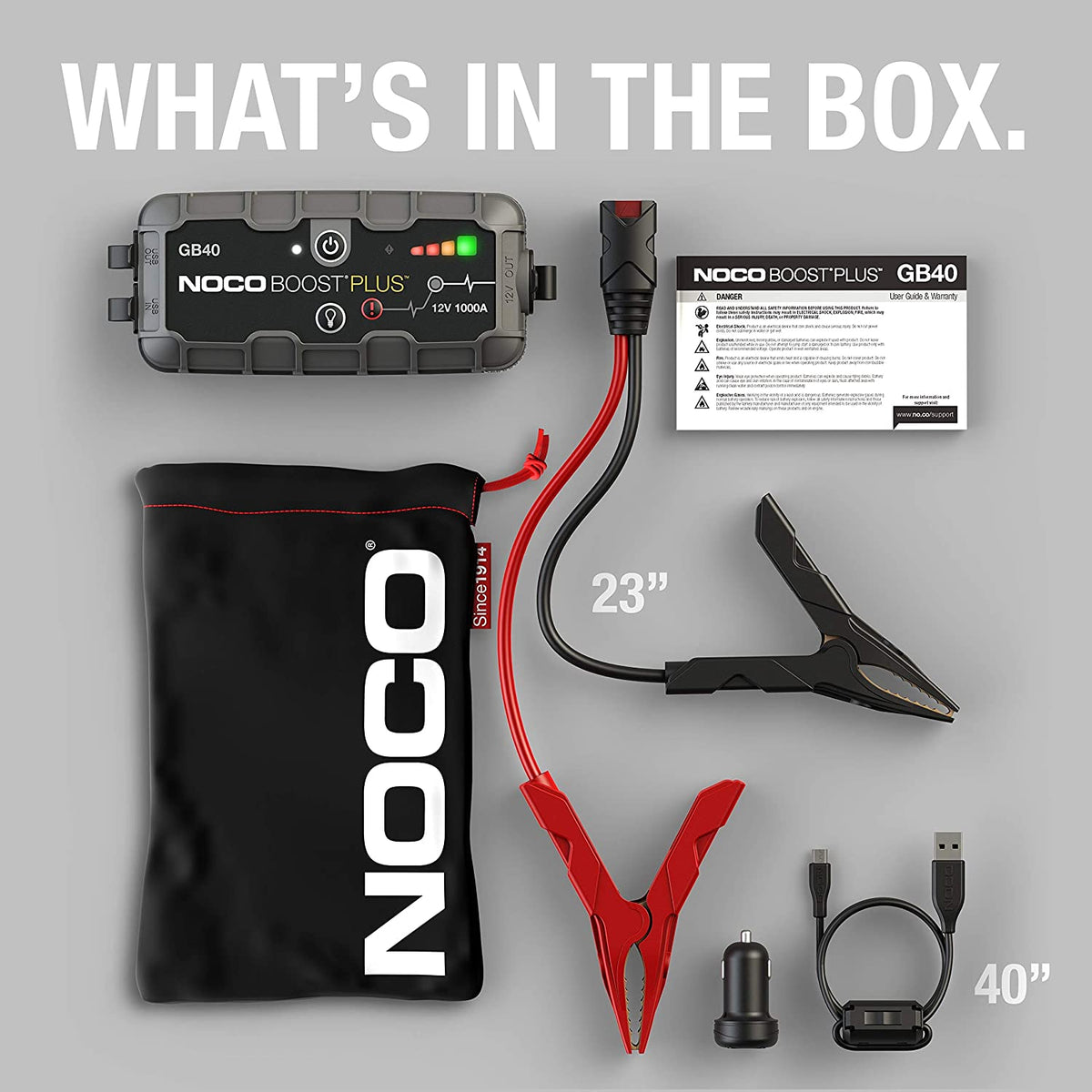1,000 Amp (12v) Vehicle Tractor ATV / UTV Jump Starter Box Booster Pack GB40